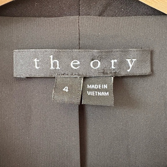 Theory Charcoal Gray Single-Breasted Blazer | Size 4 - Picture 3 of 5